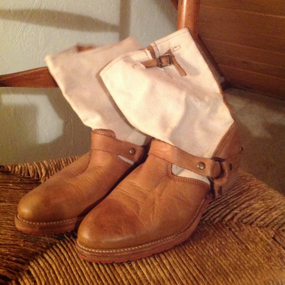 Leather and burlap cowgirl boots